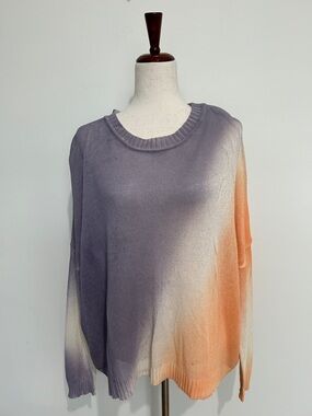 Fate Lightweight Tie Dye Color Block Oversized Sweater